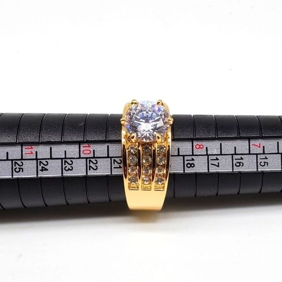 Crystal Triple Row Ring - Picture 10 of 10